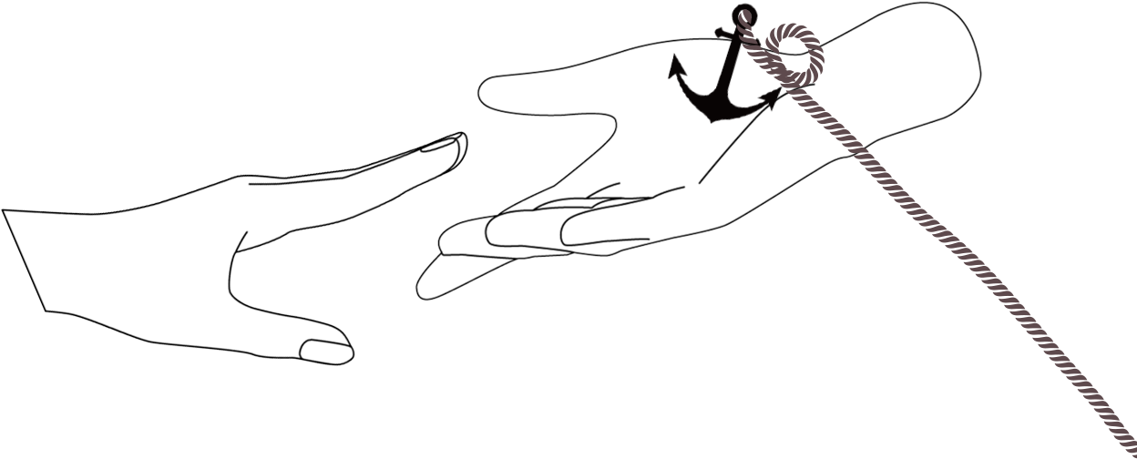 手のひらと錨